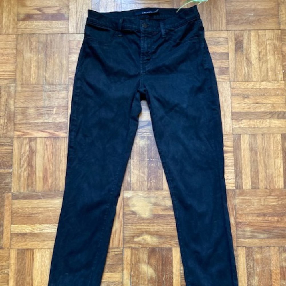 J Brand Super Skinny Black Cotton Blend Pant Size 28